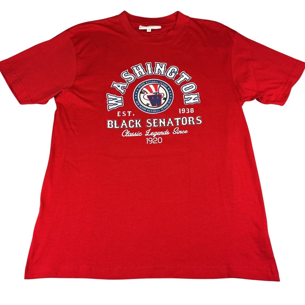 Headgear Classics Washington Black Senators Negro League T-Shirt Red Men's Small